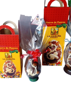 Huevo de Chocolate Leche decorado con chocolate y almendras x 250gr